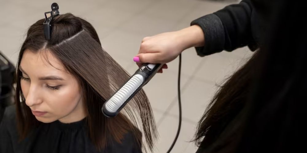 Permanent hair outlet ironing